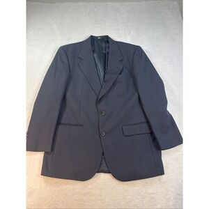 Bill Blass Parisian Jacket Blazer Men's 42 R Business Jacket Dark Navy 100% Wool